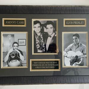 Johnny Cash/Elvis Presley Original Framed Photos